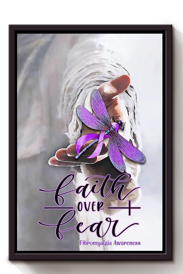 Faith Over Fear Christian Gift For Christmas Decor Child Of God Framed Canvas Framed Prints, Canvas Paintings