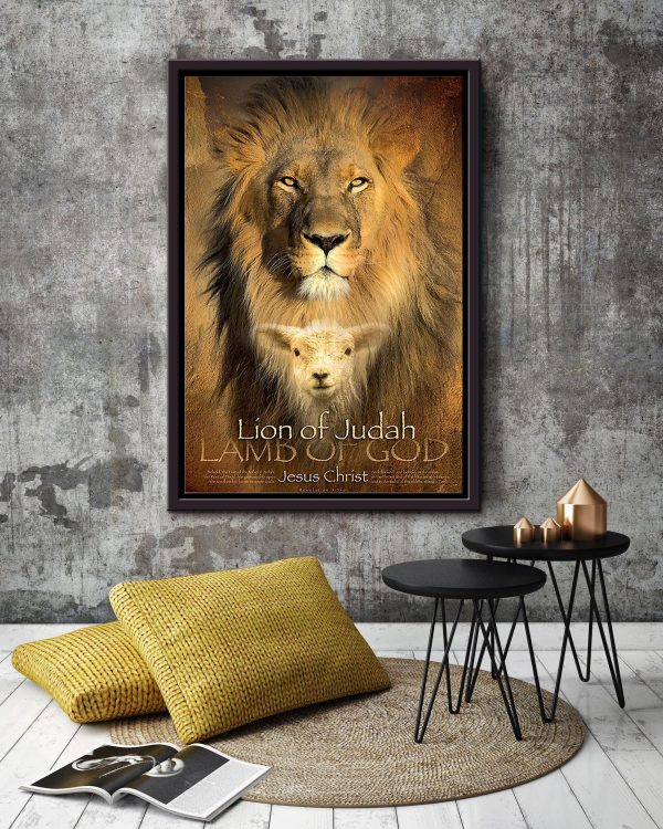 Lion Of Judah Christian Gift For Christmas Decor Son Of God Framed Canvas Framed Prints, Canvas Paintings - Image 4