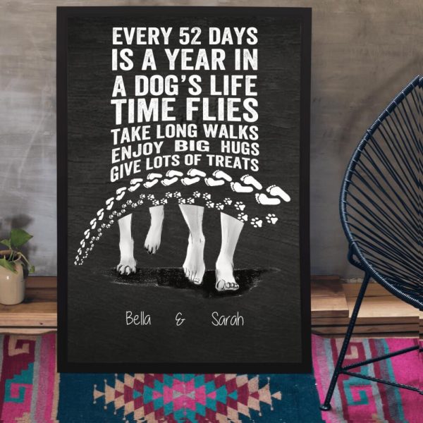 Take Long Walks Enjoy Big Hugs Give A Lots Of Treats Personalized Framed Prints, Canvas Paintings