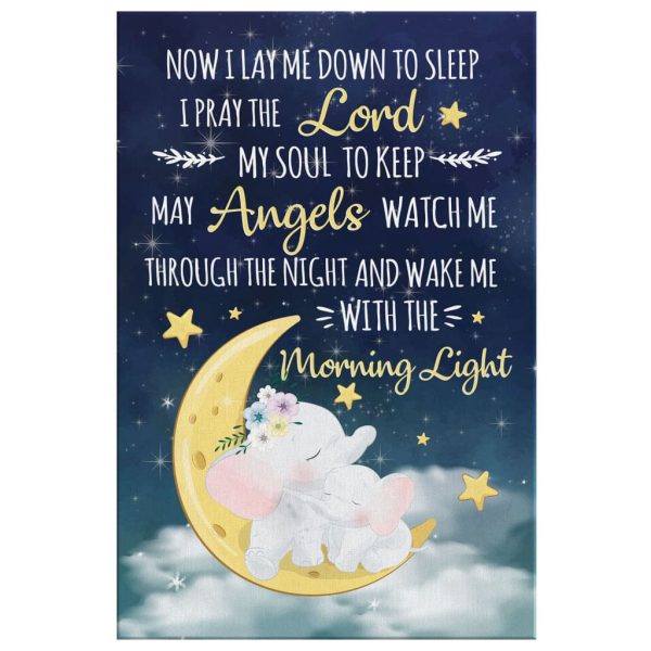 Now I Lay Me Down To Sleep Canvas Hanging Gift, Canvas Paiting Frames Print Print, Christian Gifts - Image 3