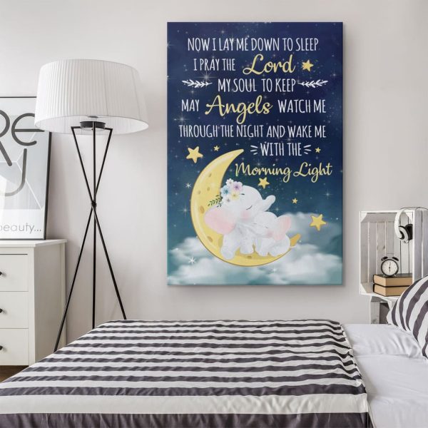 Now I Lay Me Down To Sleep Canvas Hanging Gift, Canvas Paiting Frames Print Print, Christian Gifts - Image 2