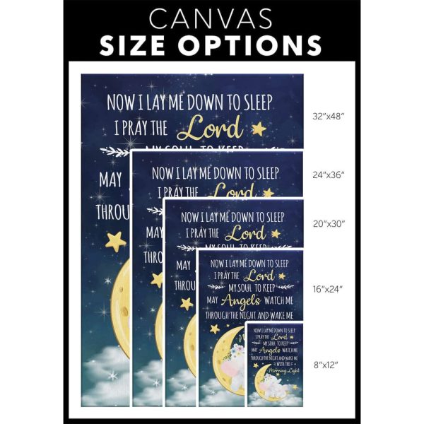 Now I Lay Me Down To Sleep Canvas Hanging Gift, Canvas Paiting Frames Print Print, Christian Gifts - Image 4