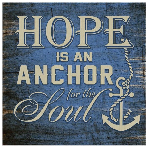 Christian : Hope Is An Anchor Of The Soul Canvas Print Square Canvas Frames - Image 3