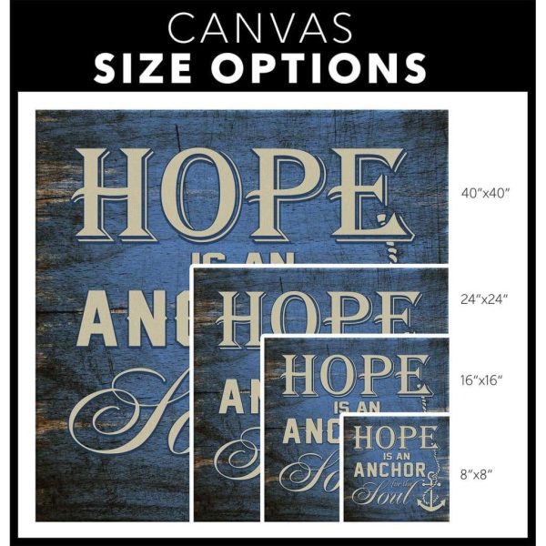 Christian : Hope Is An Anchor Of The Soul Canvas Print Square Canvas Frames - Image 4