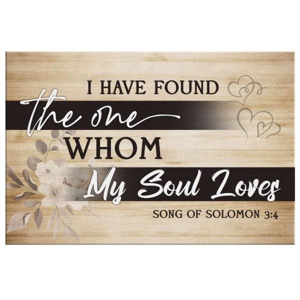 I Have Found The One Whom My Soul Loves Christian Canvas Gallery Painting Wrapped Canvas , Christian Gifts - Image 3