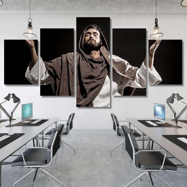 Jesus Christ Praying God Consecration Bread Jesus Christian Premium Multi Canvas Prints, Multi Piece Panel Canvas Luxury Gallery Wall Fine Art Print - Image 7