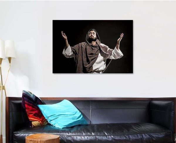 Jesus Christ Praying God Consecration Bread Jesus Christian Premium Multi Canvas Prints, Multi Piece Panel Canvas Luxury Gallery Wall Fine Art Print - Image 4