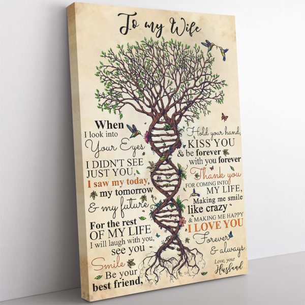 Gift Ideas For Wife, Custom Personalized Canvas Painting, Canvas Hanging Gift, Tree Of Life Framed Prints, Canvas Paintings - Image 2