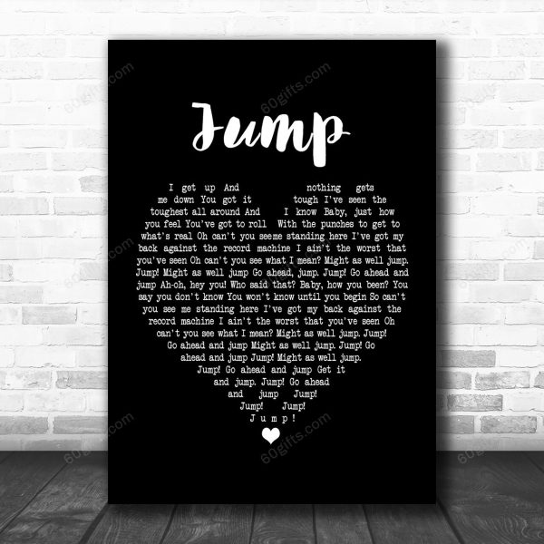 Van Halen Jump Black Heart Song Lyric Art Print - Canvas Print Wall Art Home Decor