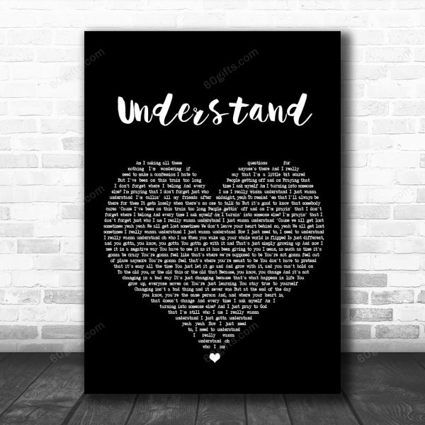 Shawn Mendes Understand Black Heart Song Lyric Music Art Print - Canvas Print Wall Art Home Decor