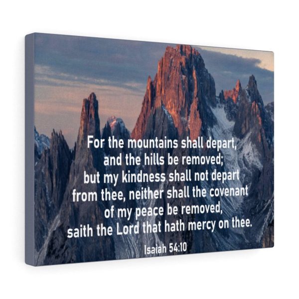 Bible Verse Canvas For The Mountains Shall Depart Isaiah 54:10 Christian Framed Prints, Canvas Paintings