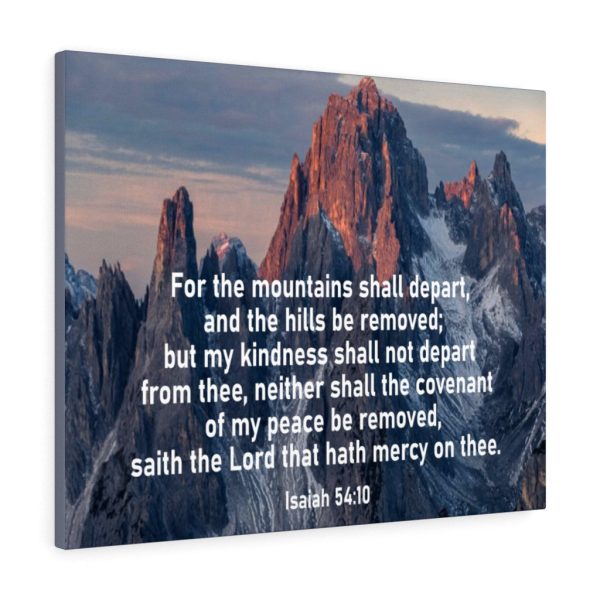 Bible Verse Canvas For The Mountains Shall Depart Isaiah 54:10 Christian Framed Prints, Canvas Paintings - Image 3