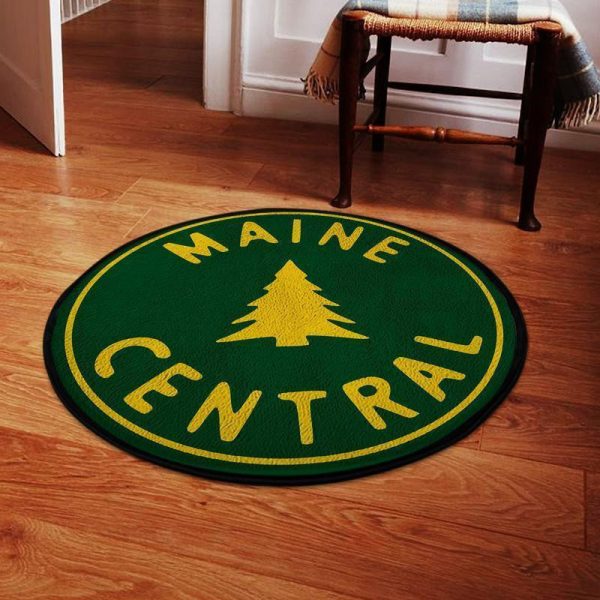 Mainecentral Round Mat Maine Central Railroad Round Floor Mat Room Rugs Carpet Outdoor Rug Washable Rugs