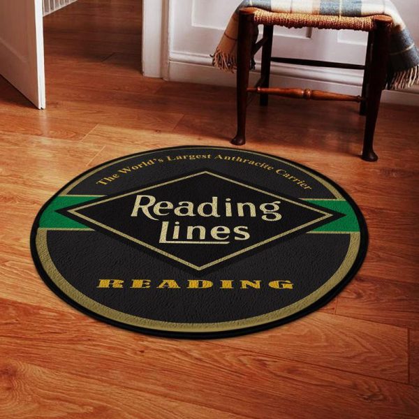 Reading Living Room Round Mat Circle Rug Reading Railroad