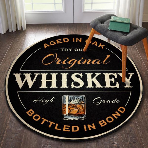 Original Whiskey Bar Round Mat Round Floor Mat Room Rugs Carpet Outdoor Rug Washable Rugs