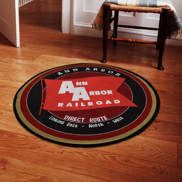 Annarbor Round Mat Ann Arbor Railroad Round Floor Mat Room Rugs Carpet Outdoor Rug Washable Rugs