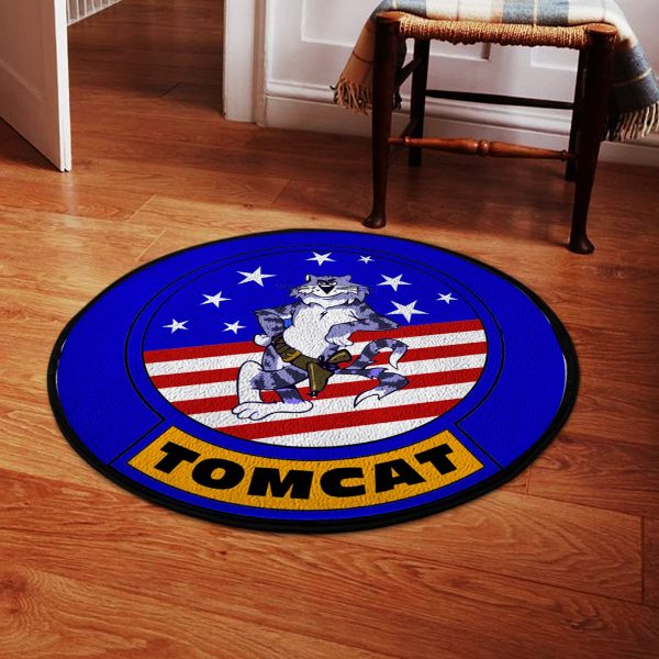 F 14 Tomcat Round Mat Round Floor Mat Room Rugs Carpet Outdoor Rug Washable Rugs