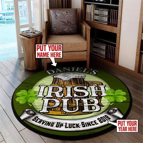 Personalized Irish Pub Round Mat Round Floor Mat Room Rugs Carpet Outdoor Rug Washable Rugs - Image 3