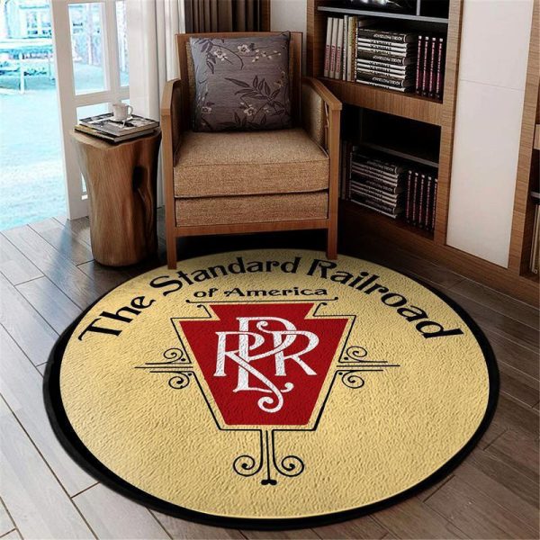 Rpr Railroad Reproduction Round Mat Round Floor Mat Room Rugs Carpet Outdoor Rug Washable Rugs