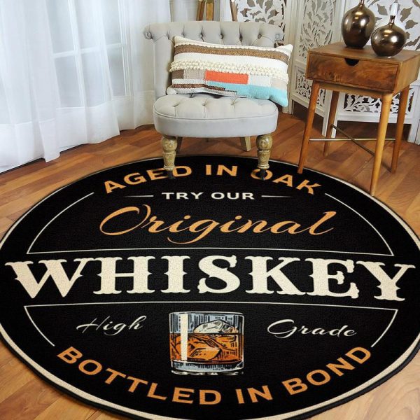 Original Whiskey Bar Round Mat Round Floor Mat Room Rugs Carpet Outdoor Rug Washable Rugs - Image 3