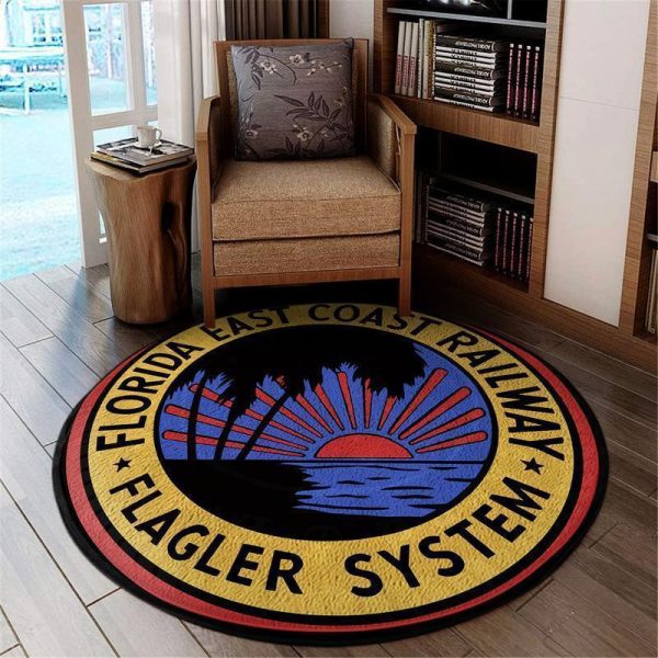 Fecr Round Mat Florida East Coast Railway Round Floor Mat Room Rugs Carpet Outdoor Rug Washable Rugs - Image 2