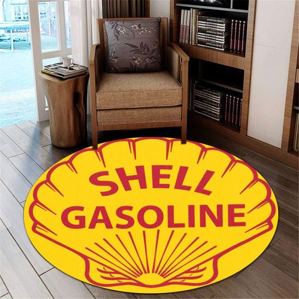 Hot Rod Gasoline Vintage Round Mat Round Floor Mat Room Rugs Carpet Outdoor Rug Washable Rugs - Image 2