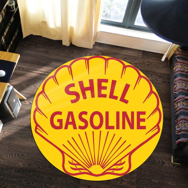 Hot Rod Gasoline Vintage Round Mat Round Floor Mat Room Rugs Carpet Outdoor Rug Washable Rugs - Image 3