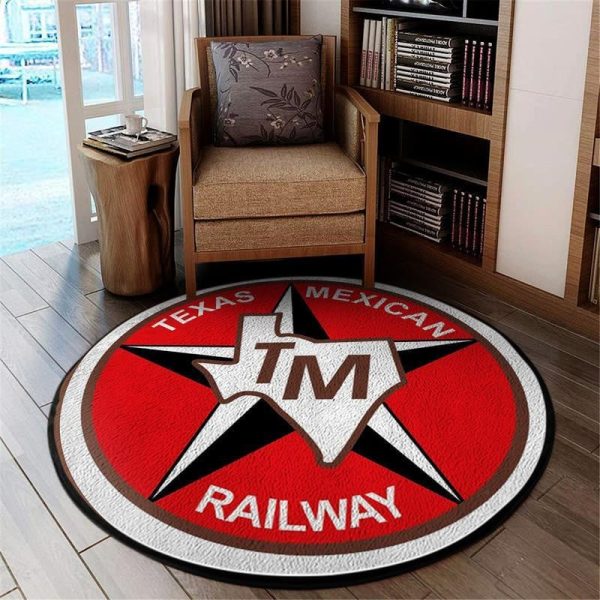 The Texas Mexican Railway Living Room Round Mat Circle Rug - Image 2