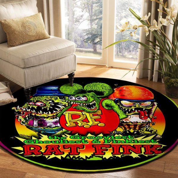 Rat Fink Round Mat Round Floor Mat Room Rugs Carpet Outdoor Rug Washable Rugs - Image 2