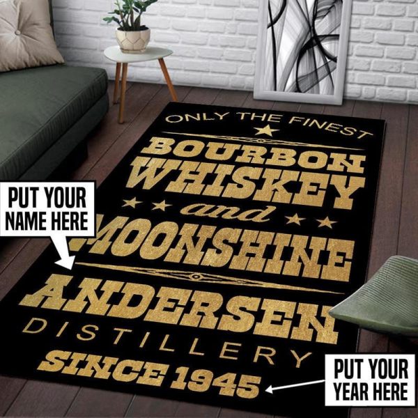 Personalized Bourbon Whiskey And Moonshine Area Rug Carpet - Image 2