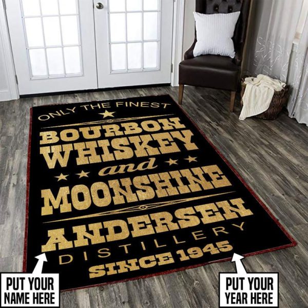 Personalized Bourbon Whiskey And Moonshine Area Rug Carpet - Image 3