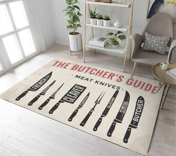 Cooking Knives Vintage Home Bar, Kitchen, Chef Art Area Rug Carpet