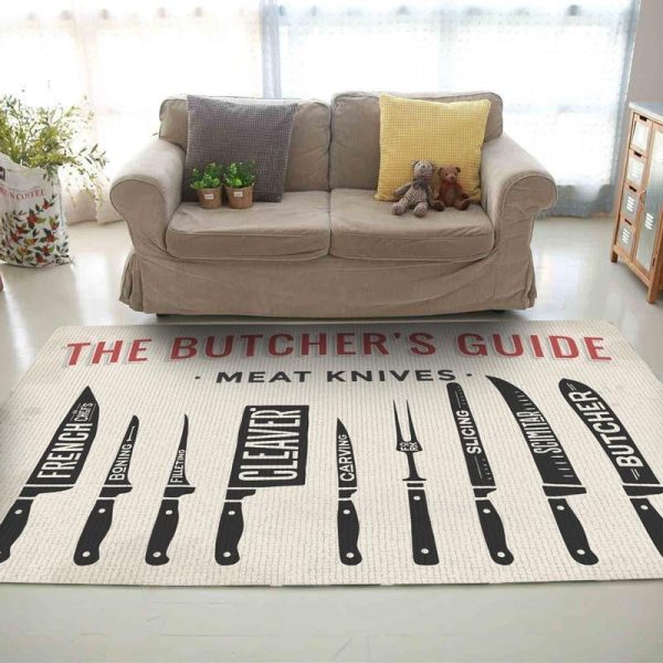 Cooking Knives Vintage Home Bar, Kitchen, Chef Art Area Rug Carpet - Image 2