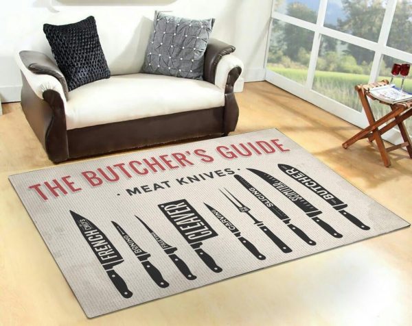 Cooking Knives Vintage Home Bar, Kitchen, Chef Art Area Rug Carpet - Image 3