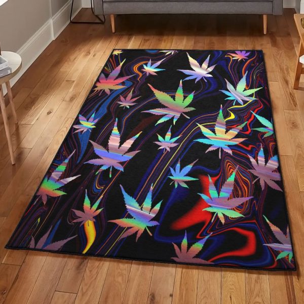 Pot Head Weed Rug Rectangle Rugs Washable Area Rug Non-Slip Carpet For Living Room Bedroom