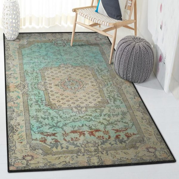 Bedroom Rugs Turkishs Rug Rectangle Rugs Washable Area Rug Non-Slip Carpet For Living Room Bedroom