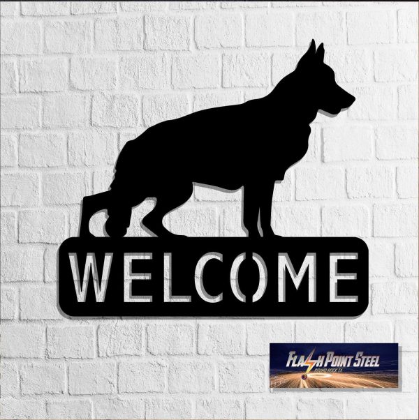 German Shepherd Sign, Dog House, Family Dog, Entrance Sign, Wall Decor