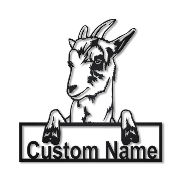 Personalized Goat Farm Monogram Metal Sign Art , Custom Goat Farmer Me