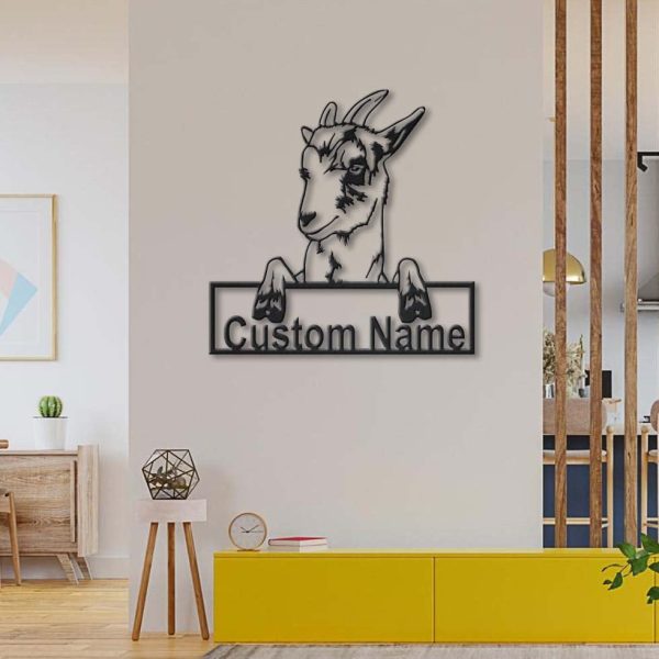 Personalized Goat Farm Monogram Metal Sign Art , Custom Goat Farmer Me - Image 2