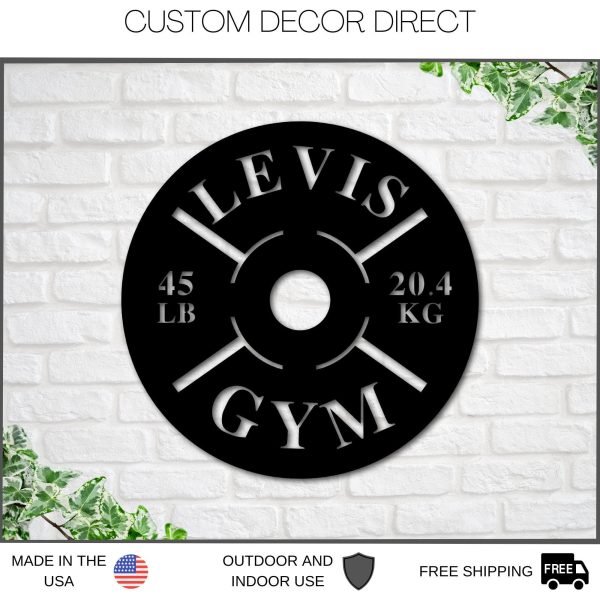 Gym Sign, Personalized Home Gym Sign, Custom Metal Gym Sign, Home Gym