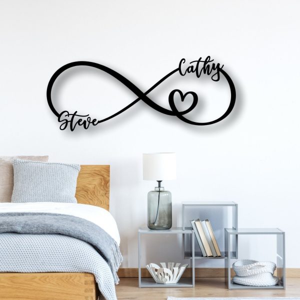 Infinity Sign Containing Names, Personalized Metal Infinity Sign, Infi - Image 2