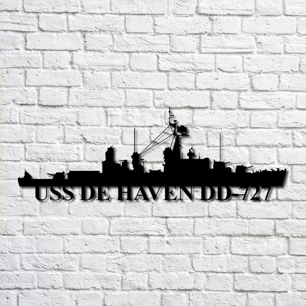 Uss De Haven Dd727 Navy Ship Metal Art, Custom Us Navy Ship Cut Metal