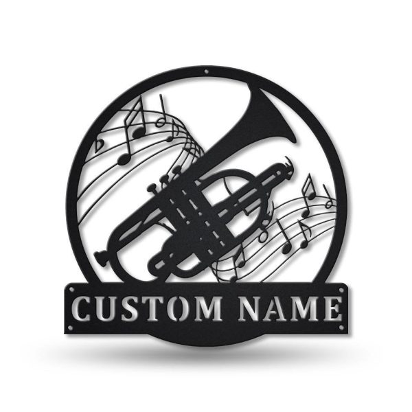 Personalized Cornet Music Metal Sign Art, Custom Cornet Music Metal Si