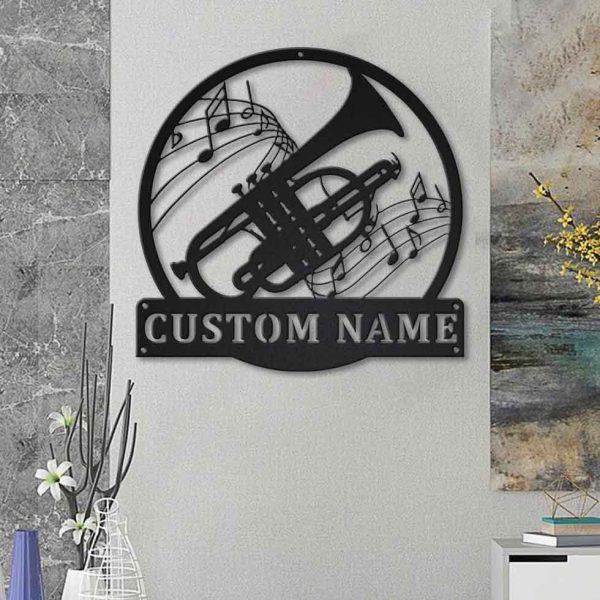 Personalized Cornet Music Metal Sign Art, Custom Cornet Music Metal Si - Image 2