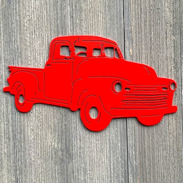 Classic Chevy Pickup Metal Sign Cutout Cut Metal Sign Wall Metal Art D