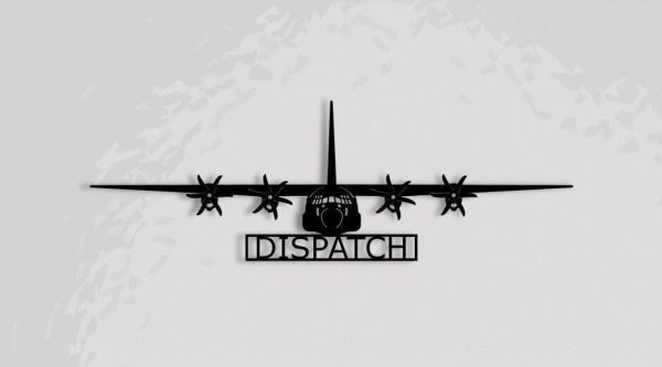 C130j Hercules Dispatch Aircraft Metal Sign Cut Metal Sign Wall Decor