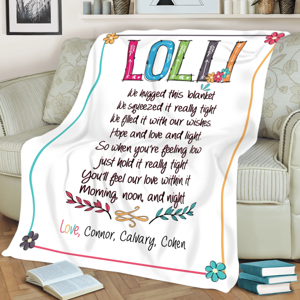 Lolli Gift Blanket Customized Gift For Lolli Lolli Throw Blanket Birth