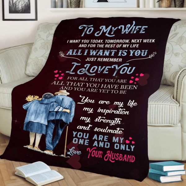 To My Wife Blanket Custom Name Blanket Old Couple Blanket Love Blanket