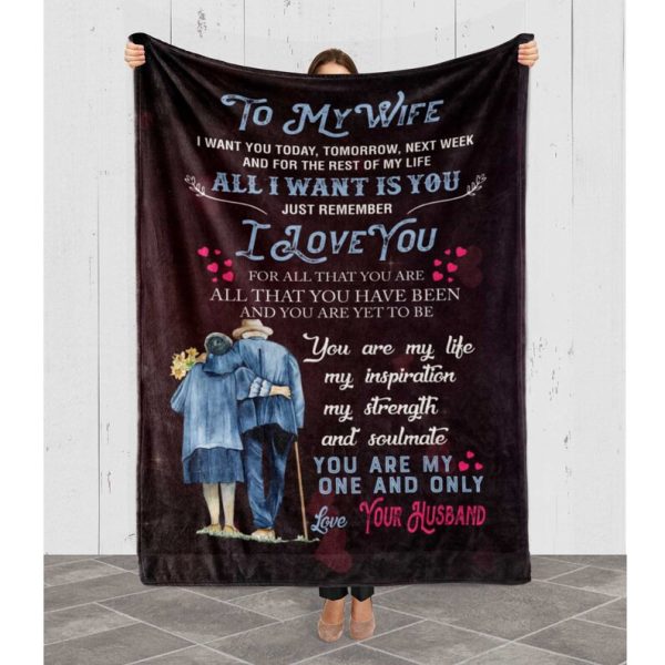 To My Wife Blanket Custom Name Blanket Old Couple Blanket Love Blanket - Image 5