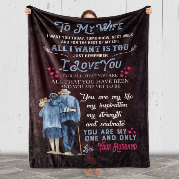 To My Wife Blanket Custom Name Blanket Old Couple Blanket Love Blanket - Image 6